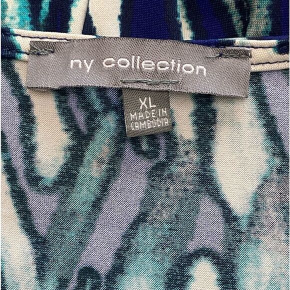 NY Collection Faux Turquoise Embellished Dress - Picture 4 of 4